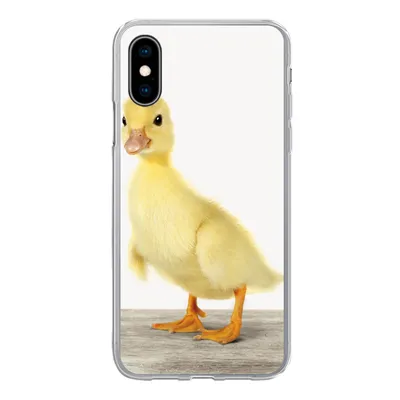 Produktbild von MuchoWow® Handyhülle Schutzhülle Hülle für iPhone X Ente - Küken - Tiere - Süß - Mädchen - Jungen - Kinder Silikon Softcase Handy Hülle - Handyhülle