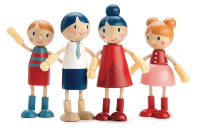 Obrázok produktu pre Tender Leaf Toys Doll Familie (Material Holz, Kinderspielzeug, Bunt) 7508142