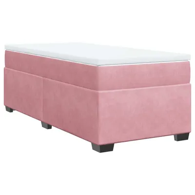 Obrázek produktu pro Box spring postel s matrací růžová 90x200 cm samet