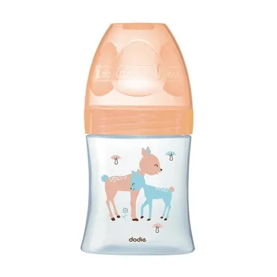 Zdjęcie produktu dla Dodie 6008146 Sensation+ Butelka szklana 150ML Butelka dla niemowląt + smoczek, pojemność 150ml, nie zawiera