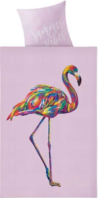 Produktbild von Bureau Artistique Microfaser Bettwäsche 135  x 200 311797 Flamingo
