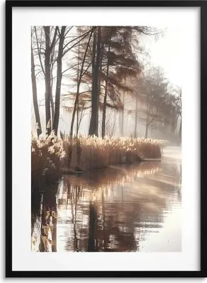 Zdjęcie produktu dla Beżowe plakaty w ramkach Obrazy w stylu boho na ścianę w salonie lub sypialni 70x100