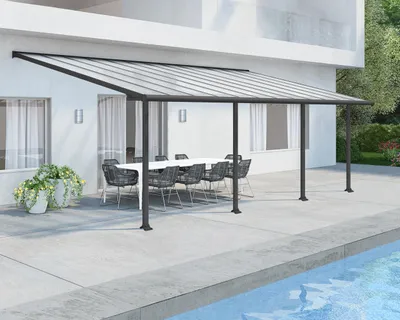 Obrázek produktu pro Střecha na terasu Palram - Canopia Olympia 3x7,3 739 x 295 cm RAL7016 šedá