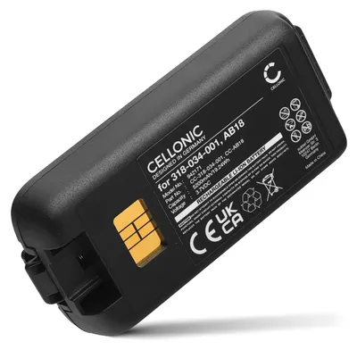 Zdjęcie produktu dla CELLONIC 1x akumulator do skanera kodów kreskowych, kompatybilny z modelami Intermec CK3, CK3B, CK3X, AB17 – (5200 mAh, 3,7 V)