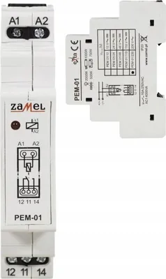 Zdjęcie produktu dla Przekaźnik elektromagnetyczny 230V AC/16A, PEM-01/230, exta Zamel
