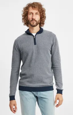 Produktbild von SOLID SDDuncan Herren Strickpullover Troyer Feinstrick Pullover mit Stehkragen