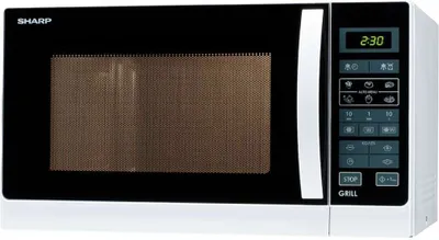 Obrázok produktu pre Sharp Home Appliances R-742WW, Na pracovnú dosku, Mikrovlnná rúra s grilom, 25 L, 900 W, Vstavaný displej, LED