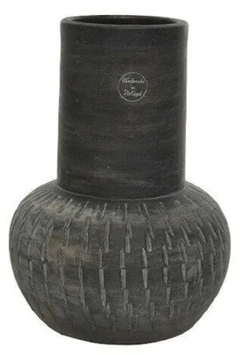 Produktbild von Vase Bodenvase Blumentopf Terrakotta Dunkelbraun Höhe 30 cm