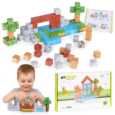 Obrázek produktu pro Magnetická stavebnice pro děti 119 kusů kostek
