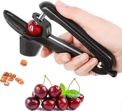 Produktbild von Kirschentkerner, Edelstahl-Entkerner, 7,87"*2,36", Schwarz