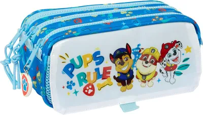 Image de Triple trousse multi-usages The Paw Patrol Pups rule Bleu 21,5 x 10 x 8 cm