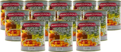 Produktbild von Food-United 5-Frucht-Cocktail leicht gezuckert 12 Dosen Füllmenge 820g ATG 500g