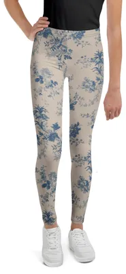 Produktbild von DECALVIBES Mädchen Leggings für Kinder & Jugendliche Pastell Plants - 164