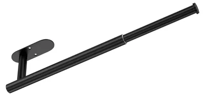 Keukenrolhalter, selbstklebend, Edelstahl, matt schwarz, 38,3 cm