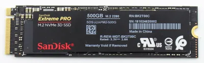 Produktbild von SanDisk Extreme Pro M.2 NVMe SSD 500GB interne Festplatte 2280 ‎SDSSDXPM2-500G