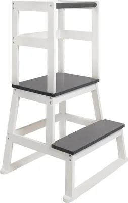 Produktbild von BOMI® Learning Tower für Baby & Kleinkinder | Trittschemel Kinderschemel aus Holz | Kinderhocker & Tritthocker | Steherhöhung als Kindermöbel | Schemel für die Küche oder als Badhocker | Lernturm Lerntower Lernstuhl