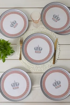 Produktbild von Hermia Concept, X000158200000000000000000, Serviceplatten-Set (6-teilig), Weiß, 100 % KERAMIK-STEINZEUG, 28 x 28 cm