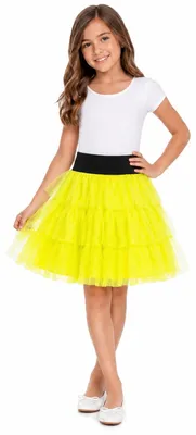 Image de Fantaisie costume jupon jupe de tulle pour les filles - jaune néon