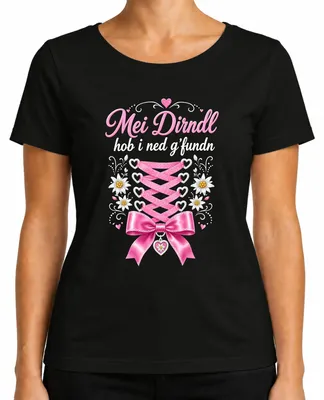 Immagine prodotto di Non ho trovato il vestito tradizionale bavarese (Dirndl). Maglietta tradizionale per  , pantaloni in pelle, maglietta da donna, nera, taglia XL