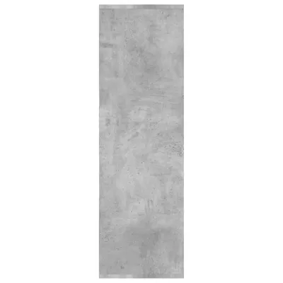 A tall, rectangular shelf unit with a concrete-like finish.