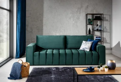 Produktbild von Lazaro Schlafsofa 247x97 cm Türkis (Samt)
