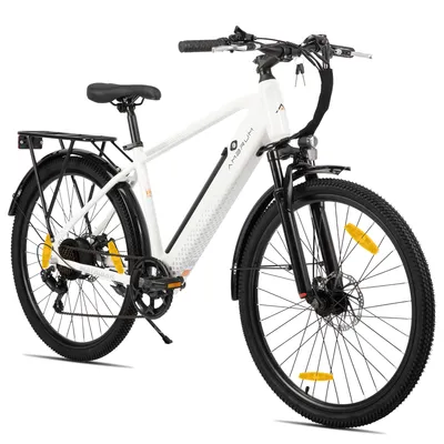 Produktbild von Hiland 26 Zoll-E-Mountainbike, 250W, 7 Gänge, mechanische Scheibenbremse, mit 10,4-Ah-Akku im Rahmen, Schutzblechen und Gepäckträger für Erwachsene