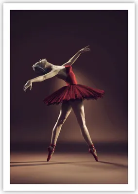 Produktbild von Poster - Poster ohne Rahmen - Ballerina Rot Kleid - 70x100 cm - Wand Bild - Wanddeko - Wandbilder - Kunstposter - Wandposter - Bilder - Kunstdruck - Wanddekoration - Wandbild - P2XPA70x100-4336