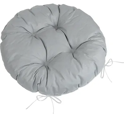Image de Coussin rond matelassé - 40 cm (diamètre) - Gris