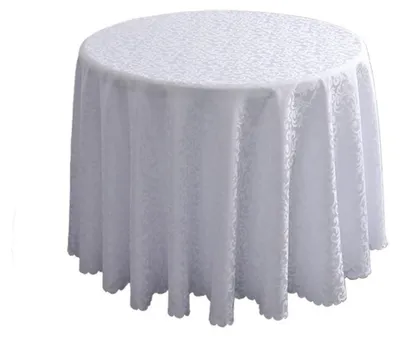 Produktbild von Tischdecke Rund Weiß Polyester Durchmesser 280 cm