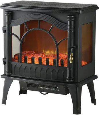 Immagine prodotto di Camino elettrico da incasso - Stufa portatile - Riscaldamento efficiente - Camino elettrico aperto portatile - 1000 W/2000 W - Nero intenso