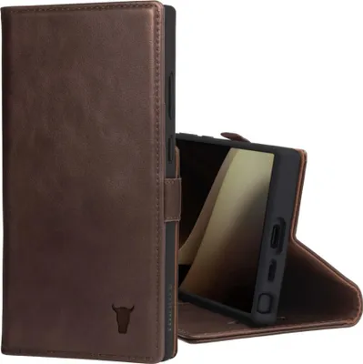 Image de TORRO Galaxy S24 Ultra Housse en cuir (avec fonction support) - Marron foncé