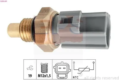 Immagine prodotto di EPS 1.850.703 Interruttore temperatura ventola radiatore per OPEL Vectra A Sedan (J89) Vectra A CC (J89)