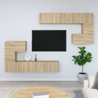 Produktbild von "2024"cloris TV-Wandschrank Sonoma-Eiche Holzwerkstoff - TV-Schränke CHY48535647