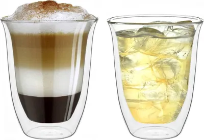 Produktbild von Creano doppelwandige Gläser 400ml „DG-V“, 2er Set, Thermoglas doppelwandig aus Borosilikatglas, Kaffeegläser, Teegläser, Latte Gläser, Doppelwandgläser