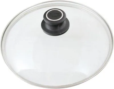 Obrázok produktu pre Sklokeramický – kryt na panvicu – varenie a pečenie – odolný voči teplu do 260 °C – 28 cm – čierny