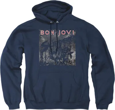 Immagine prodotto di Bon Jovi - Felpa con cappuccio "Slippery Cover" per uomo/donna Unisex TV23719 (M) (Navy)