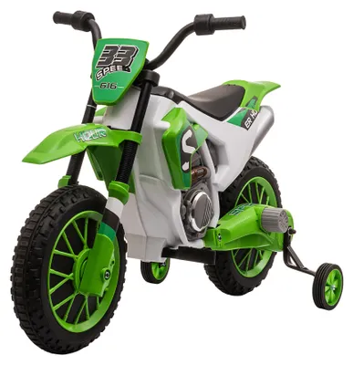 Produktbild von HOMCOM Elektromotorrad Kindermotorrad Elektrofahrzeug Kinderfahrzeug Grün+Weiß