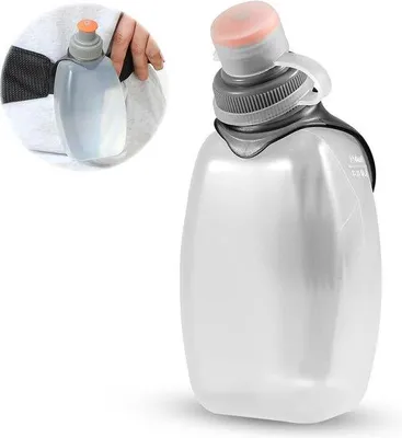 Obrázek produktu pro Průhledná sportovní láhev 250 ml, bez BPA, s ochranou proti rozlití, láhev na vodu pro běhání, turistiku, jízdu na kole a na motorce