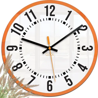 Produktbild von ModernClock, wanduhr, Elegante Wanduhr Oskar orange 30cm, Silent Wanduhr