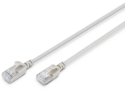 Produktbild von DIGITUS Patchkabel CAT 6A F/FTP Slim 1,50m grau