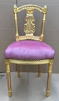 Produktbild von Casa Padrino Barock Damen Stuhl Rosa / Gold - Handgefertigter Antik Stil Schminktisch Stuhl - Schlafzimmer Möbel im Barockstil - Barock Möbel