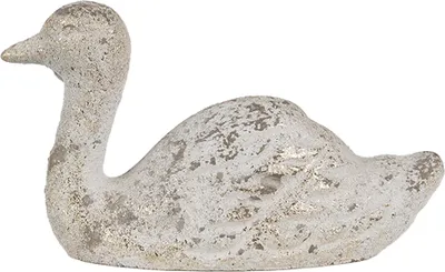 Obrázok produktu pre Clayre & Eef dekoratívna figúrka kačica 15x5x9 cm biely kameň