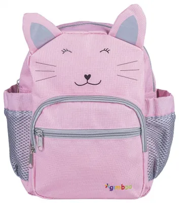 Produktbild von gimboo Kinderrucksack Sweet Animals/Schulrucksac/Dreikammerig/Mit Brustgurt/26 x20 x 9 cm/Kätzchen/Rosa/Grundschule/Jungen Mädchen/Schulausflug/die Sc