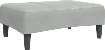 Immagine prodotto di vidaXL Sgabello grigio chiaro 77x55x31 cm in velluto