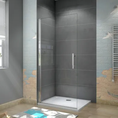 Produktbild von 80x185cm Walk-In Duschabtrennung drehbar Duschwand 6mm Nano-ESG Duschkabine