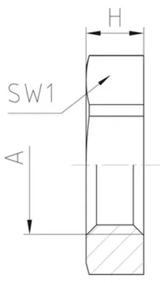 Produktbild von Jacob PA-Gegenmutter M12x1,5 7001 RAL7001 Kunststoff