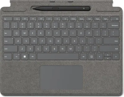 Produktbild von Microsoft Surface Signature Pro 8/9/X Type Cover+SlimPen2 AT/DE Platin *NEW*