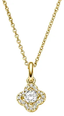 Produktbild von Viventy 787752 Damencollier Silber 925 Vergoldet Kleeblatt Zirkonia