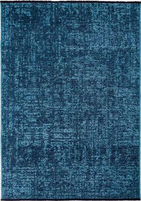 Image de Space tapis poils ras rectangle 120x170cm bleu