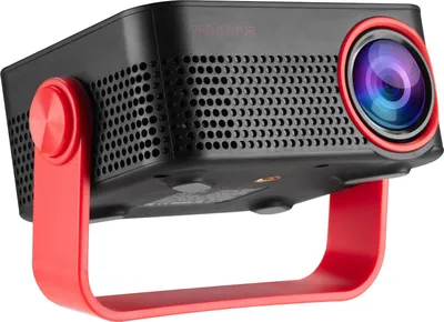 Immagine prodotto di INF Proiettore Portatile Domestico 3D & WiFi, Supporto 1080P, HDMI/USB/TF Nero+Rosso